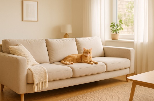 remove cat urine smaell from sofa 