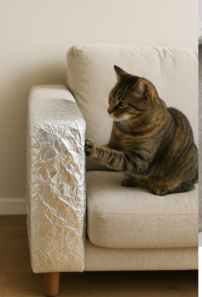 cat scratching furniture