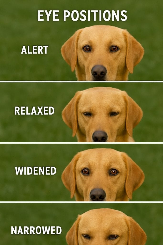 dog eye postures 
