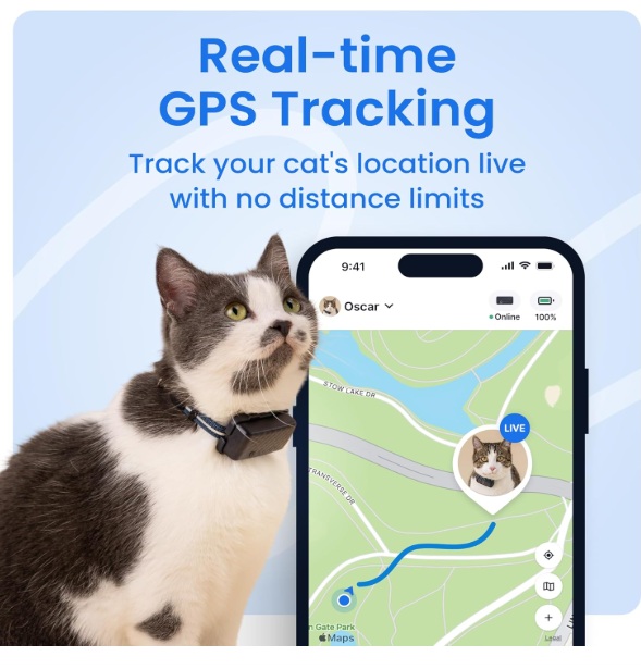tractive cat and dog AI powered collar 