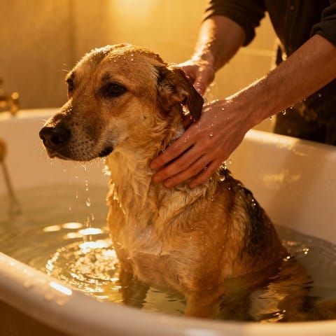 pet bathing anxiety