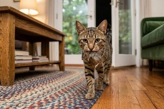 cat brings dead animals